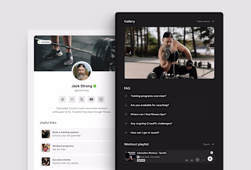 Link-In-Bio Framer template