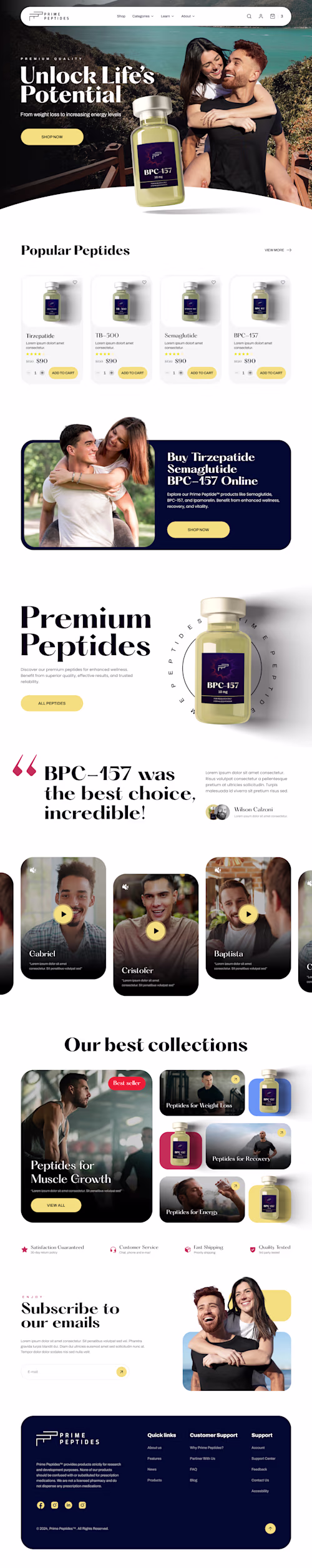 PrimePeptides  E-commerce