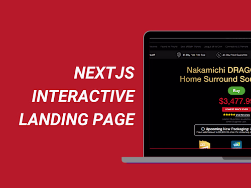 Next JS Landing Page w/ Scroll Animations