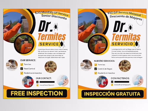 Dr. Termites Service Flyer | English and Spanish