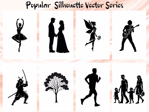 Minimal Vector Silhouettes Collection