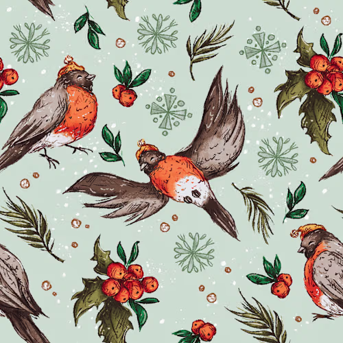 Christmas Bunting Garland · Pattern Illustrations