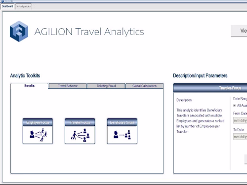 Agilion - Angular Web Application -  Data Analytics -  Travel kI