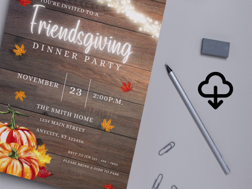 Friendsgiving Invitation Template