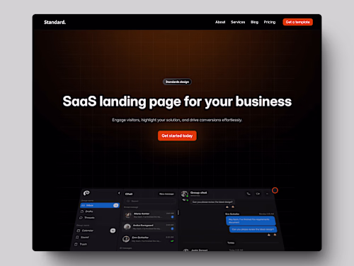 SaaS website template for modern businesses