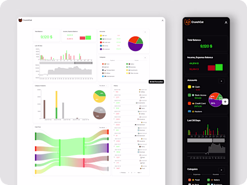 CrunchCat Financial Tracker