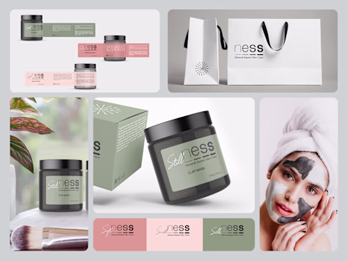 Brand Visual Identity for Ness, mineral based skin care