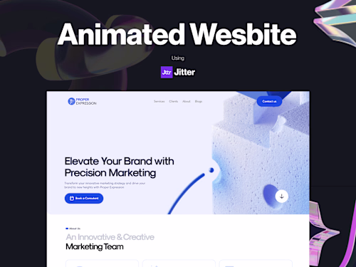 Animated Website Using Jitter