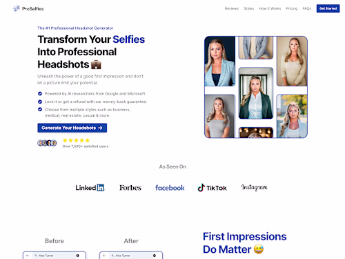 SaaS - AI Headshot Generator