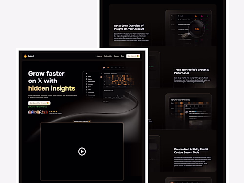Web Design & Framer Development for SuperX Landing Page