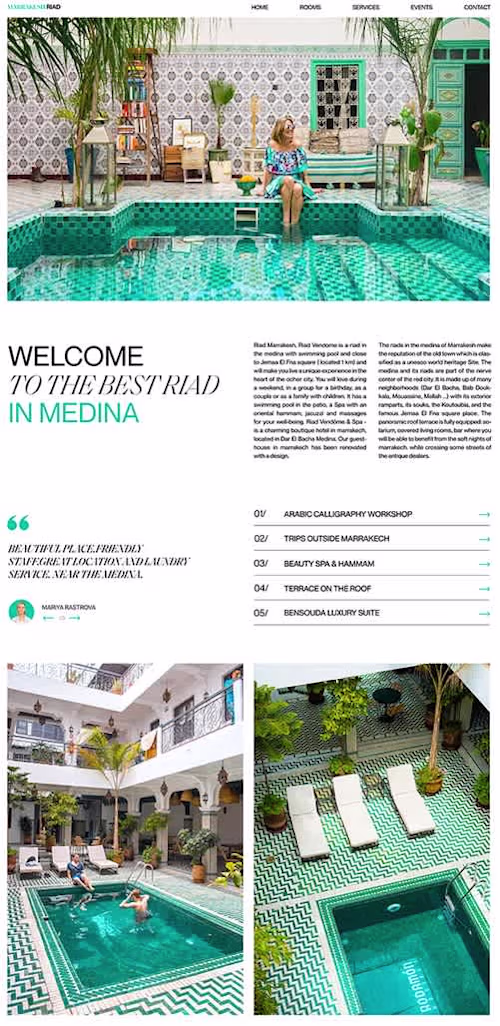 Marrakech Riad Website 🌿