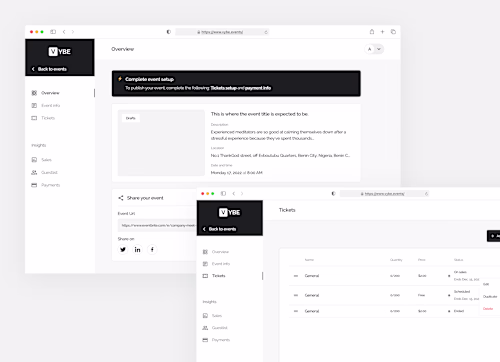 An MVP Web Platform for Simplifying Event Ticketing - VYBE