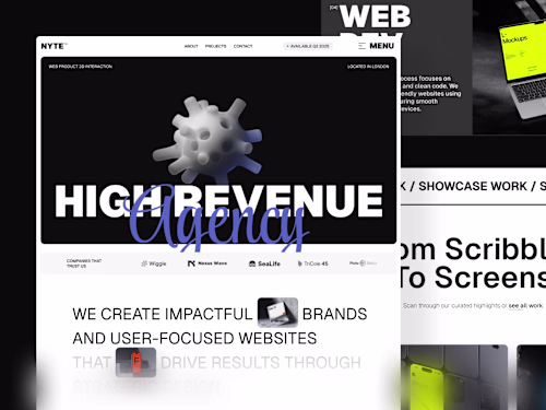 Nyte - Portfolio & Agency Themed Webflow Template 