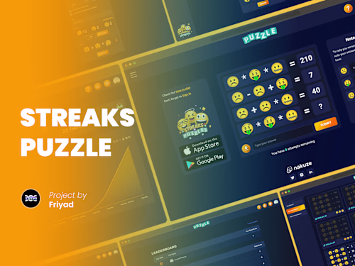 Streaks Puzzle | Puzzle Game | Full Stack Development