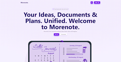 Morenote: An extensive note book for Devs