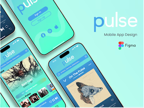 Responsive Mobile App Pulse Music Discovery | Figma
