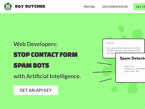 Bot Butcher: context aware website spam filter for developers