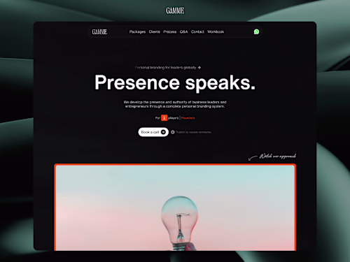 Gamme Agency Website Design & Development