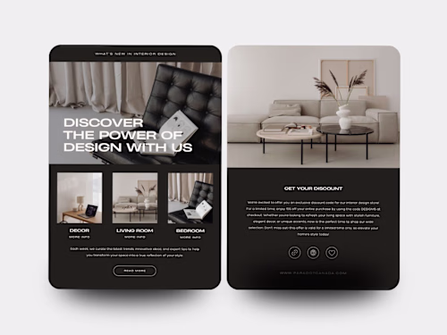 Interior Design Email Campaign for Seasonal Collection