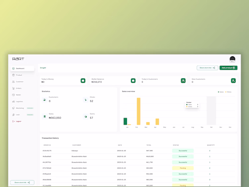 Web Application Development for Qart Merchant Side