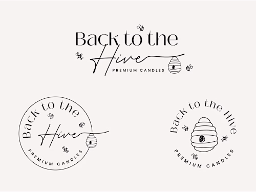 Hand drawn logo design for brand "Back to Hive"