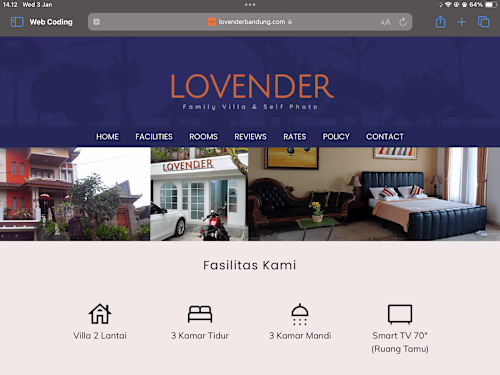 Lovender Villa Web Design and Development