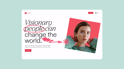 New website for Antler, one of Australia's largest VC firm.