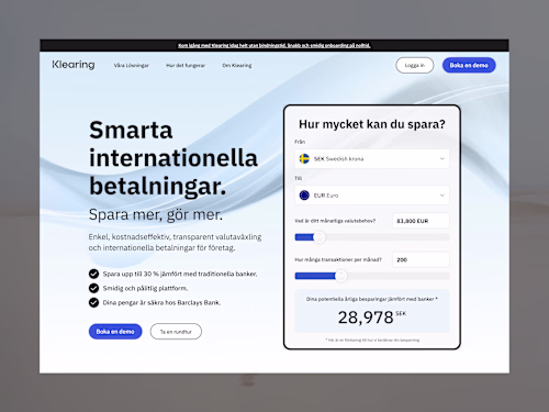 Framer Website Development for Klearing