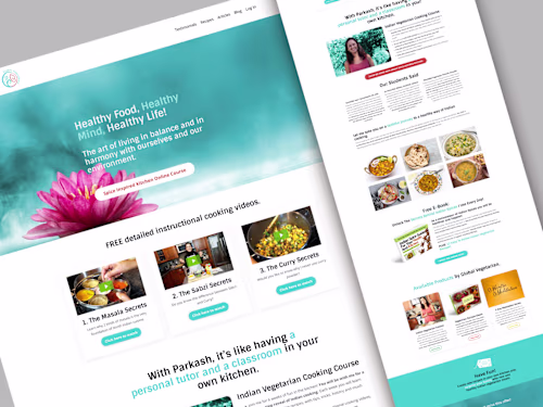 Kajabi Course Build: Global Vegetarian Cooking Program