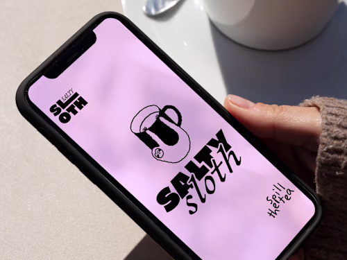 Salty Sloth Vegan Cafe Brand Identity