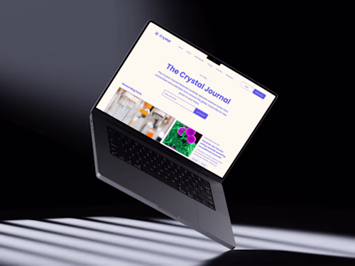 Crystal Blog Website on Behance