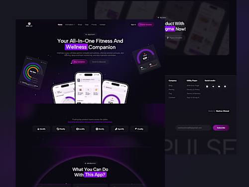 VitaPulse Healthcare App – A Modern Template to Showcase Digital