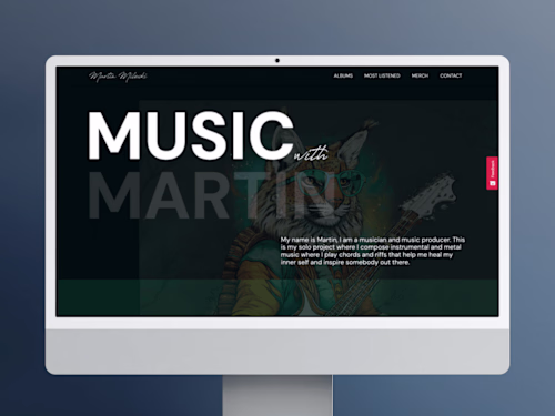 Webflow Website for a Music Artist - Martin Mileski