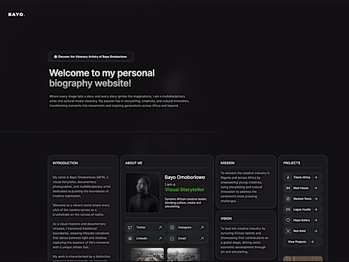 Bayo Omoboriowo (Webflow Website)