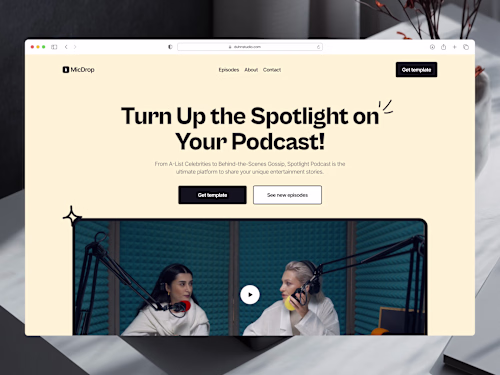 MicDrop – Podcast Framer Template