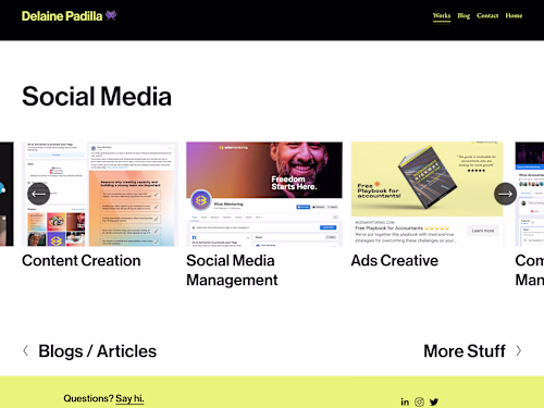 Social Media — Delaine Padilla 👾