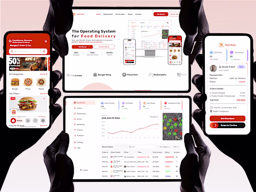 Food Delivery App, Dashboard&Website | UI/UX Case Study