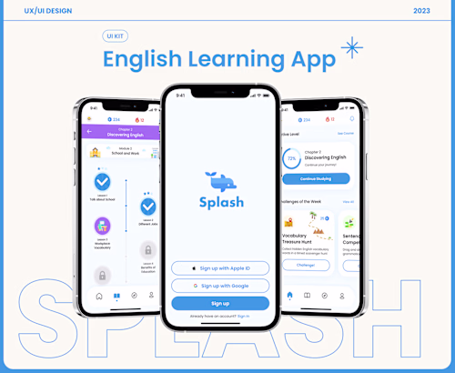 Splash - English Learning App | UI Kit