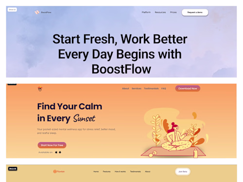 Hero Section Design Exploration in Framer