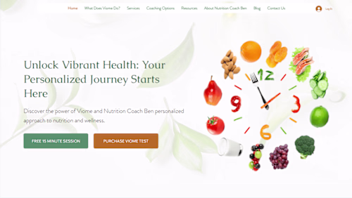 Nutrition Coaching Website: Modern, Intuitive, and Engaging