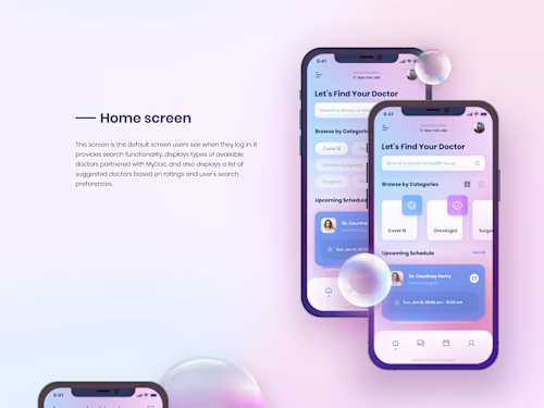 MyDoc - Healthcare Mobile App UX/UI Design