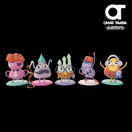 Virtual employees 3d models for full color 3d print