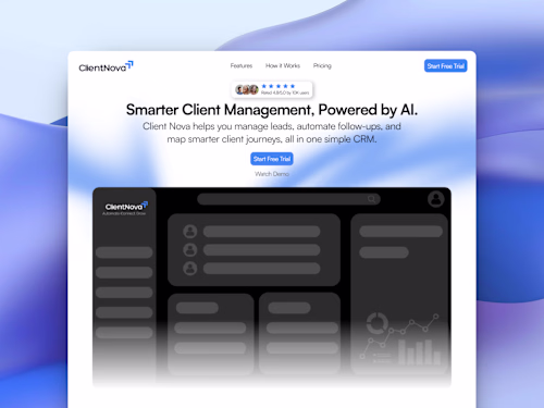 Client Nova | SaaS Framer Template Design