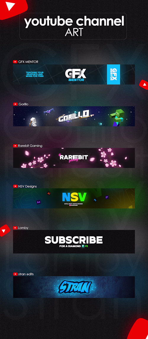 Creative YouTube Channel Art