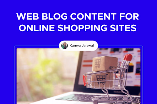 Web blog content for online shopping sites