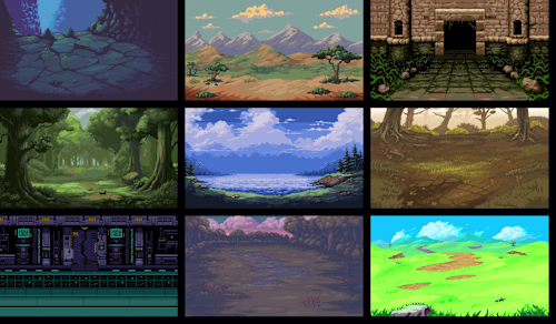 Pixel Art Landscape Backgrounds
