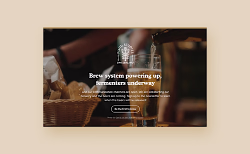 Landing Page Design for a Brewery