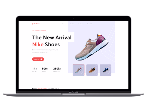 Nike Shoes Landing Page