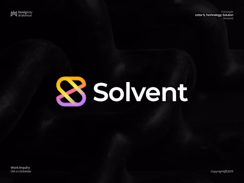 Modern Letter S, Technology, Solution Logo