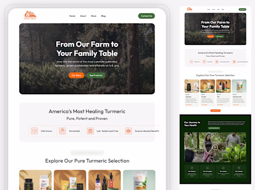 American Turmeric Website Redesign